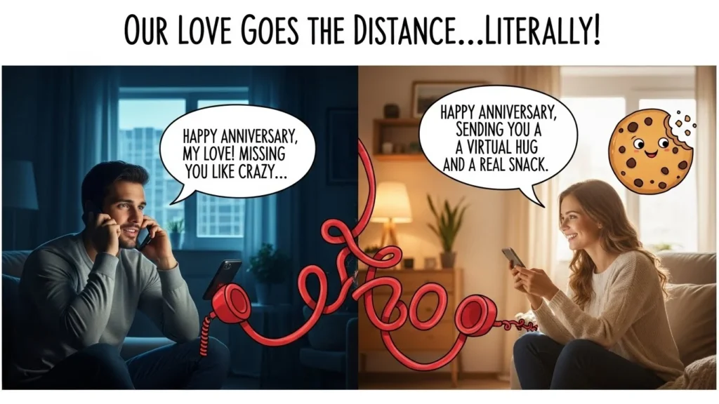 Long-Distance Anniversary Wishes for Boyfriend