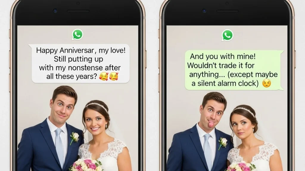 couple WhatsApp wedding anniversary