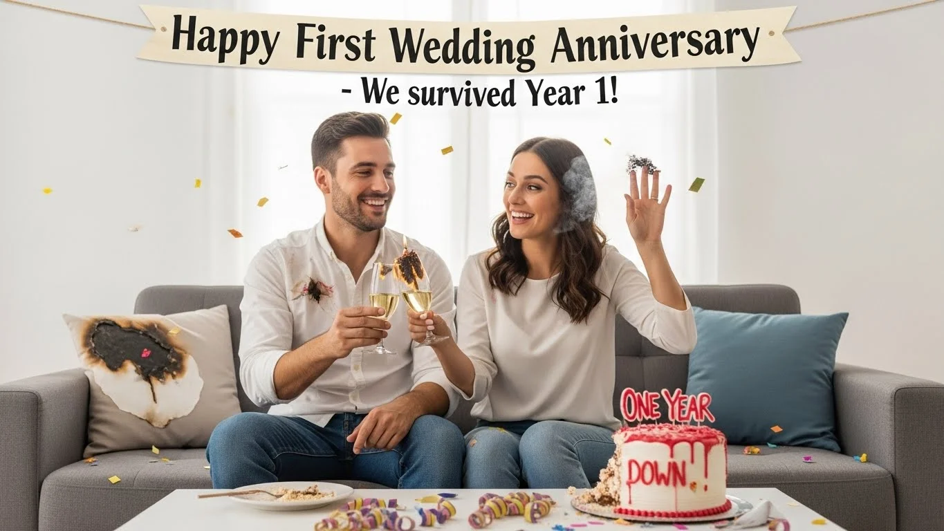 happy first wedding anniversary