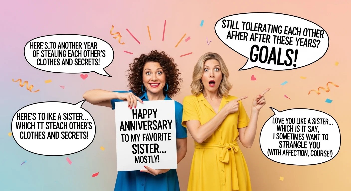 Deep love anniversary wishes for sister