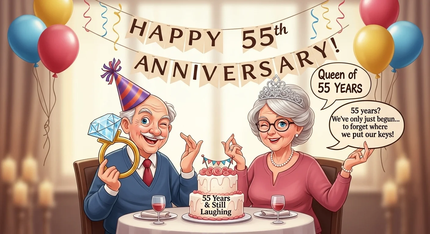 Heartfelt 55th Wedding Anniversary Messages