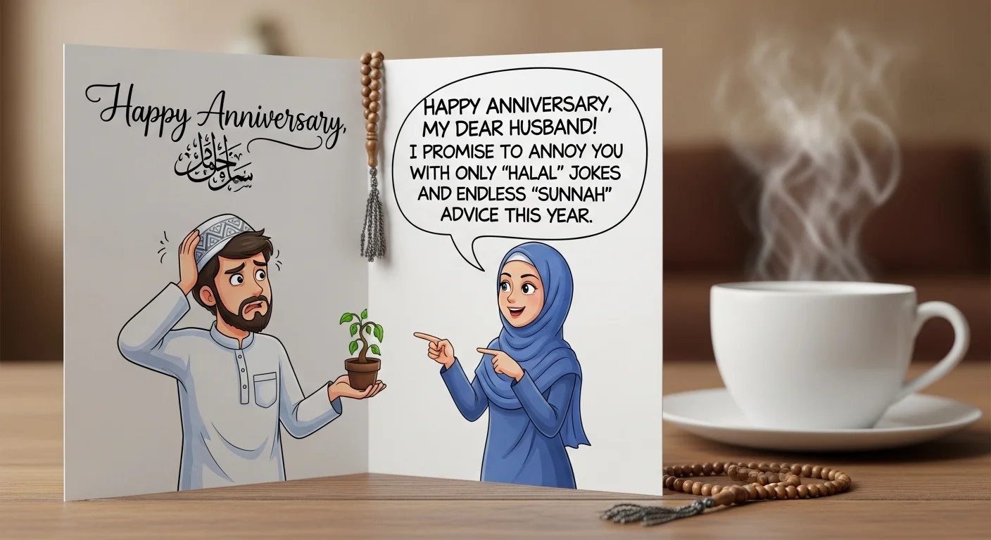 Short anniversary wish for husband in Islam