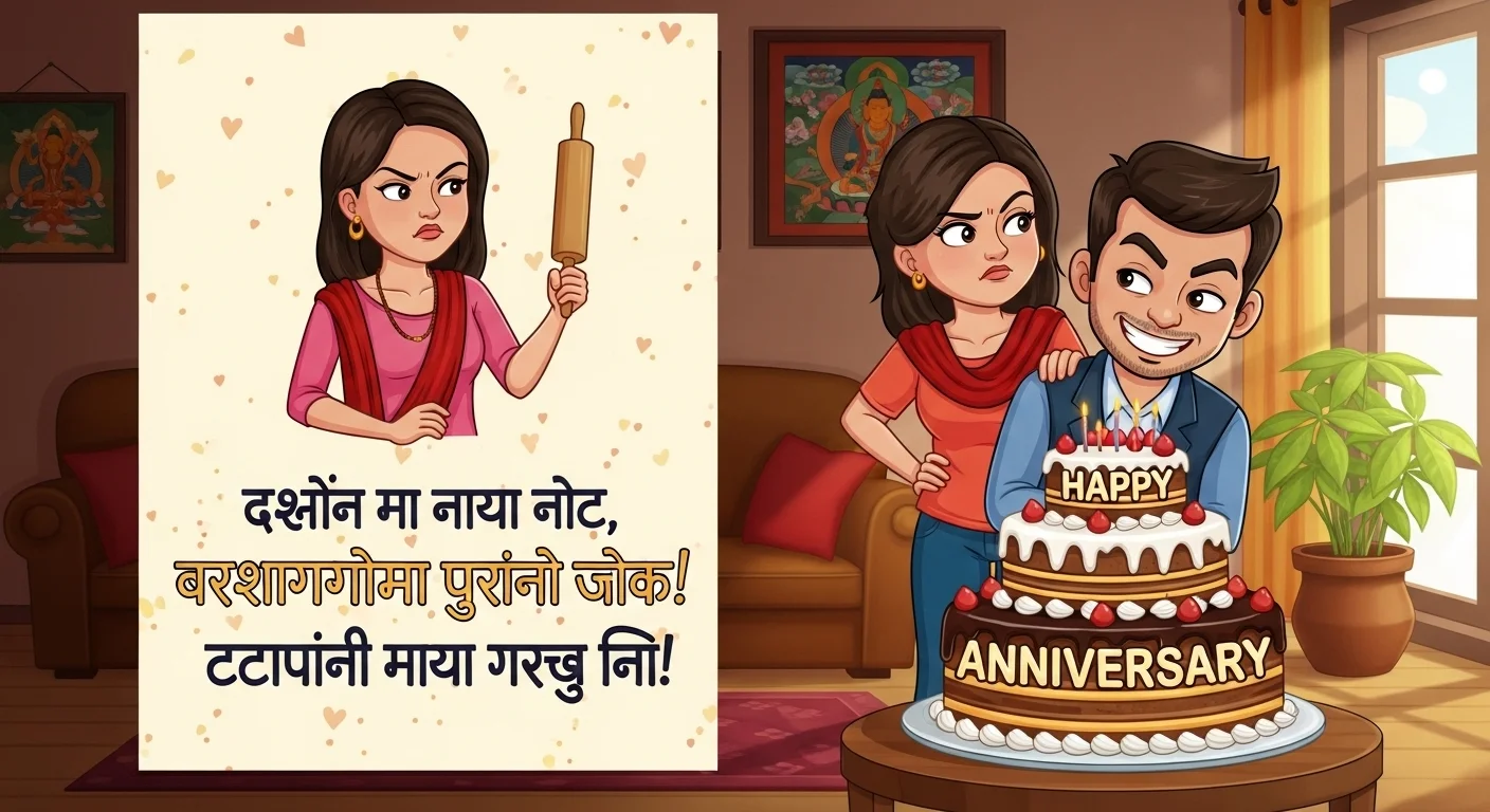 Short anniversary wish for husband in nepali