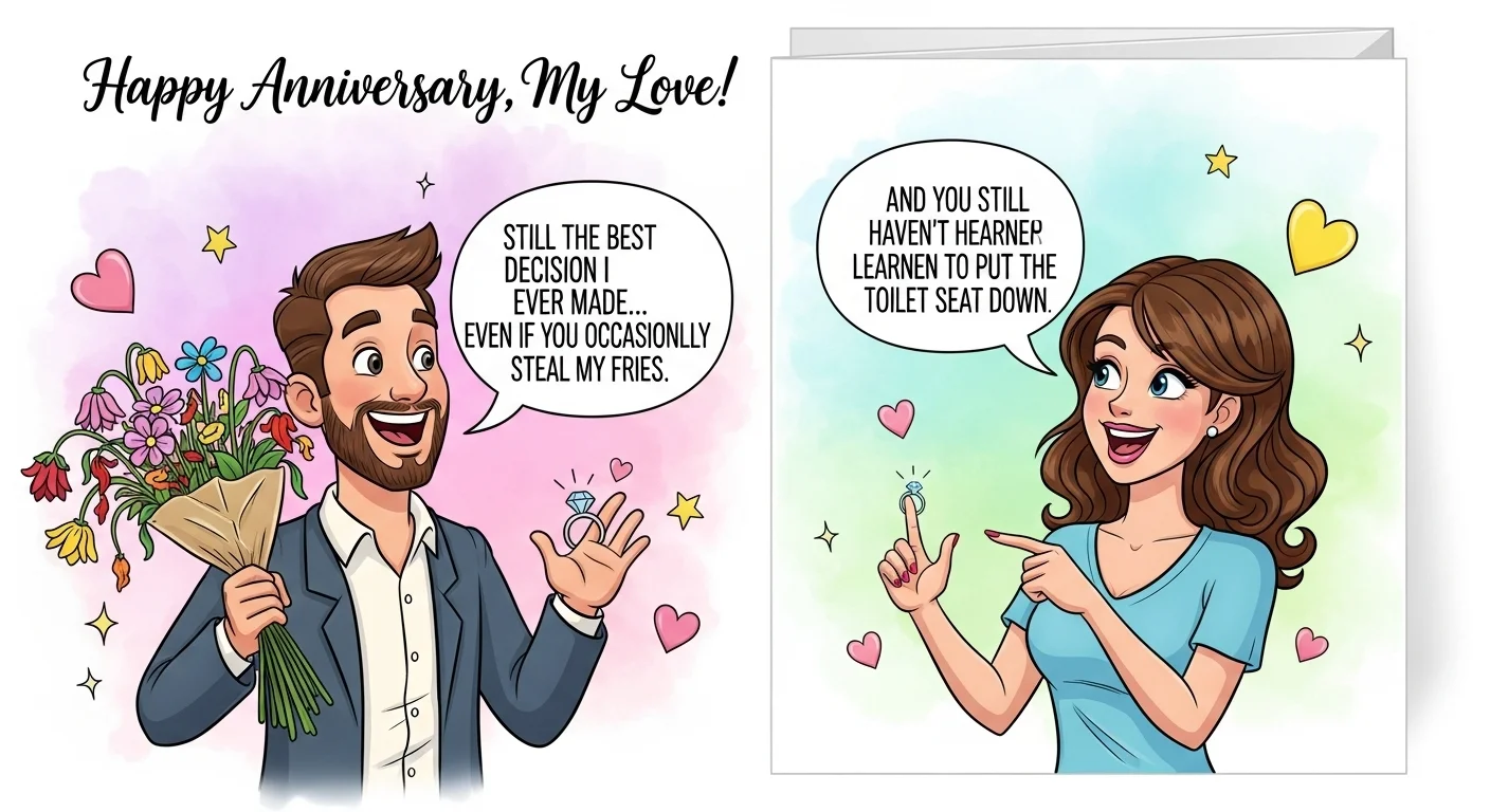 Thoughtful Card Messages for a Wedding Anniversary