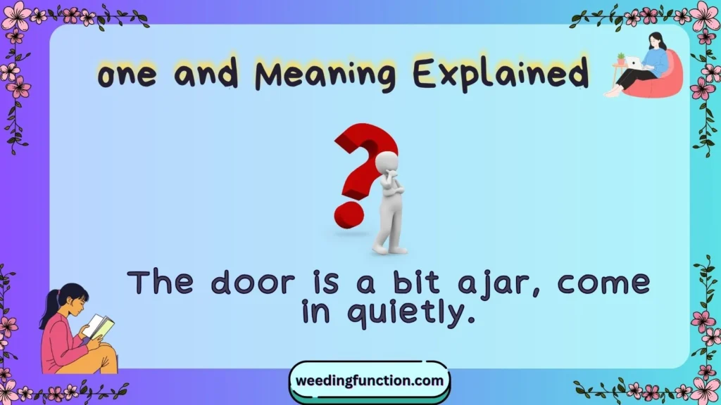 one and Meaning Explained