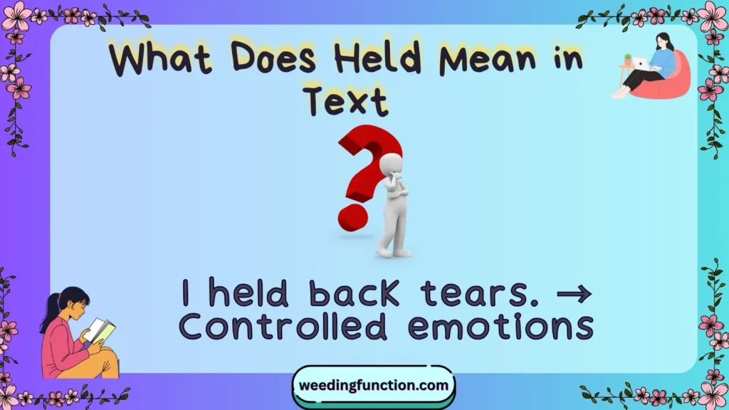 What Does Held Mean in Text