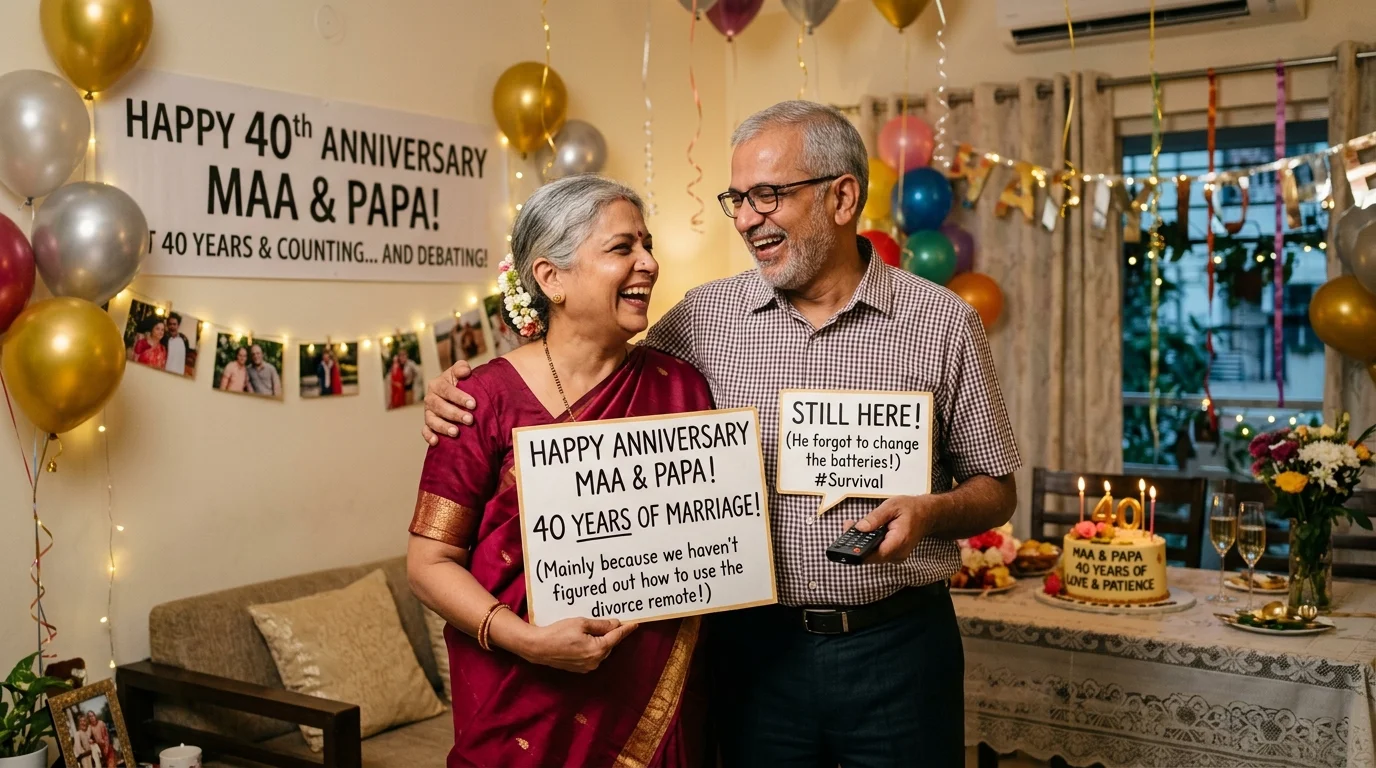 Blessing Anniversary Wishes for Mummy Papa from Daughter