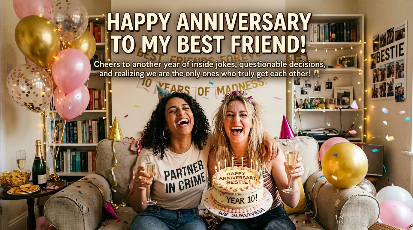 Romantic anniversary wishes for best friend couple