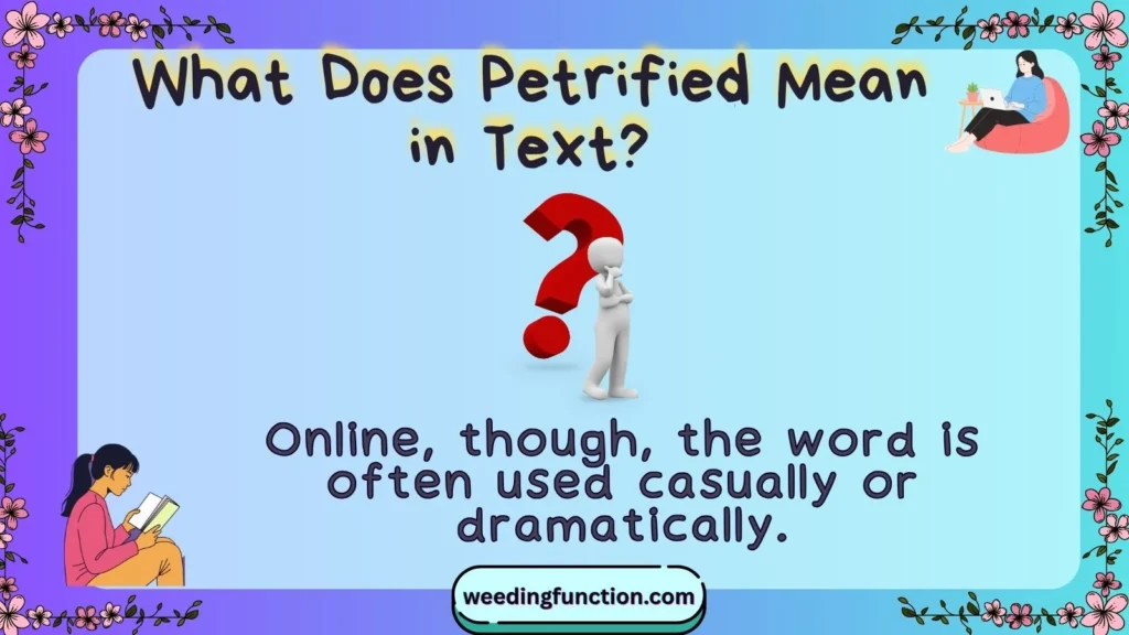 What Does Petrified Mean in Text?